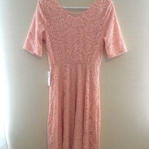 Light pink/coral lace formal dress